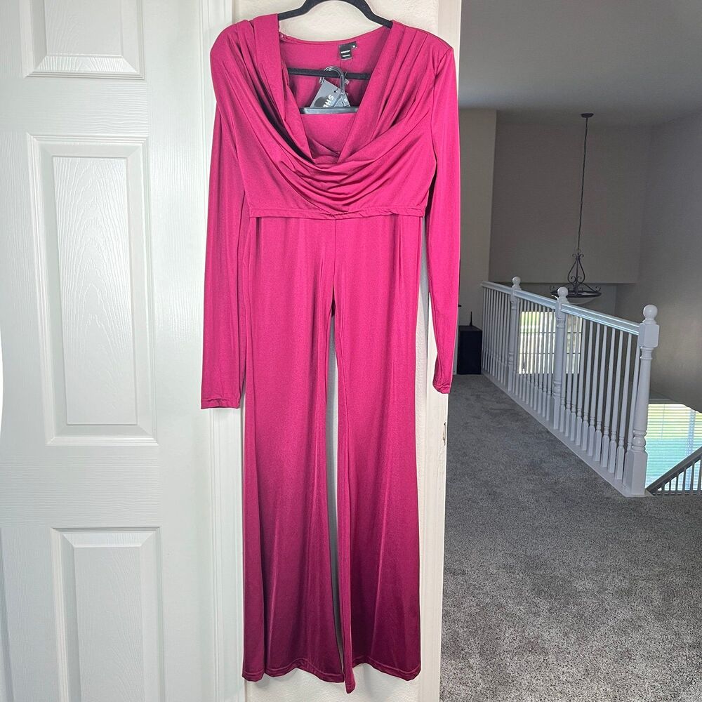 SHEIN Sexy 2 Piece Drape Crop Top-Flared Pants Women’s Size Medium #533